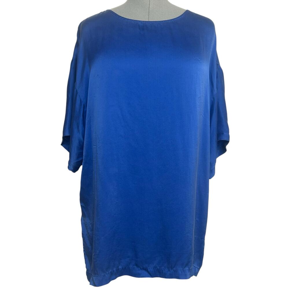 Vintage Victoria’s Secret 100% Silk Blue Blouse Size M/L